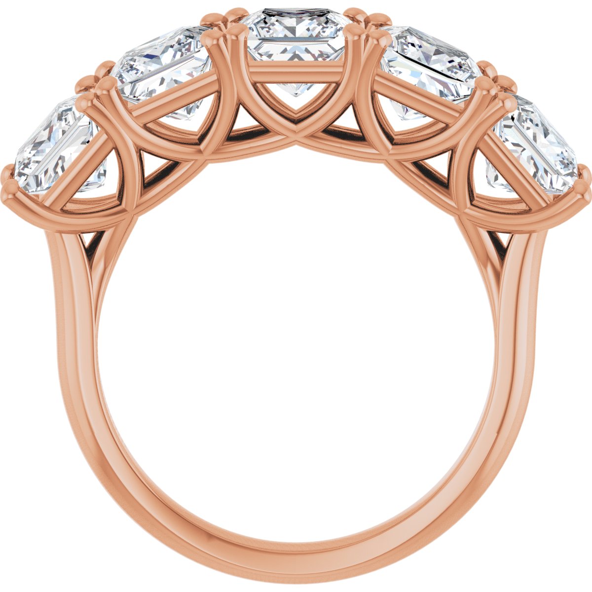4 5/8 CTW Natural Diamond Anniversary Band in 14k rose gold