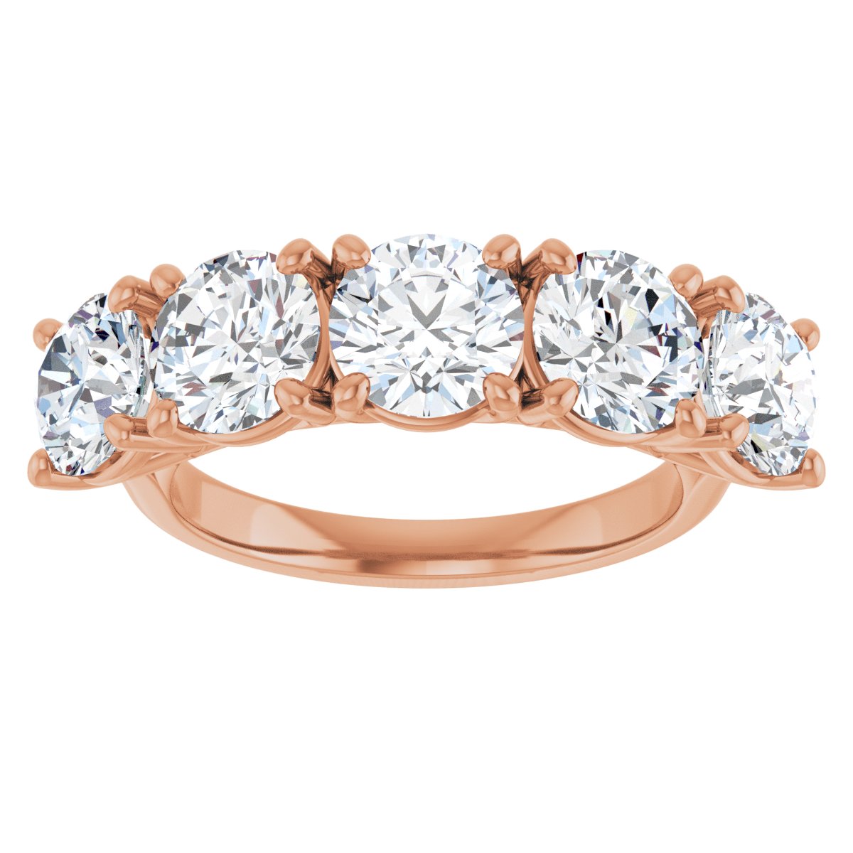 4 1/4 CTW Natural Diamond Anniversary Band in 14k rose gold