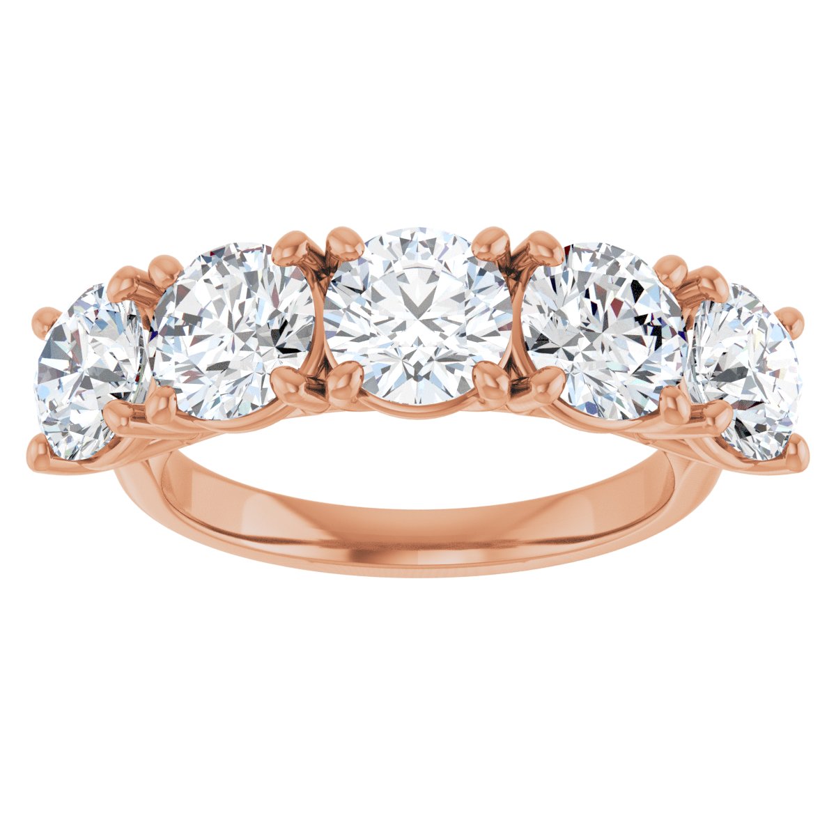 3 7/8 CTW Natural Diamond Anniversary Band in 14k rose gold