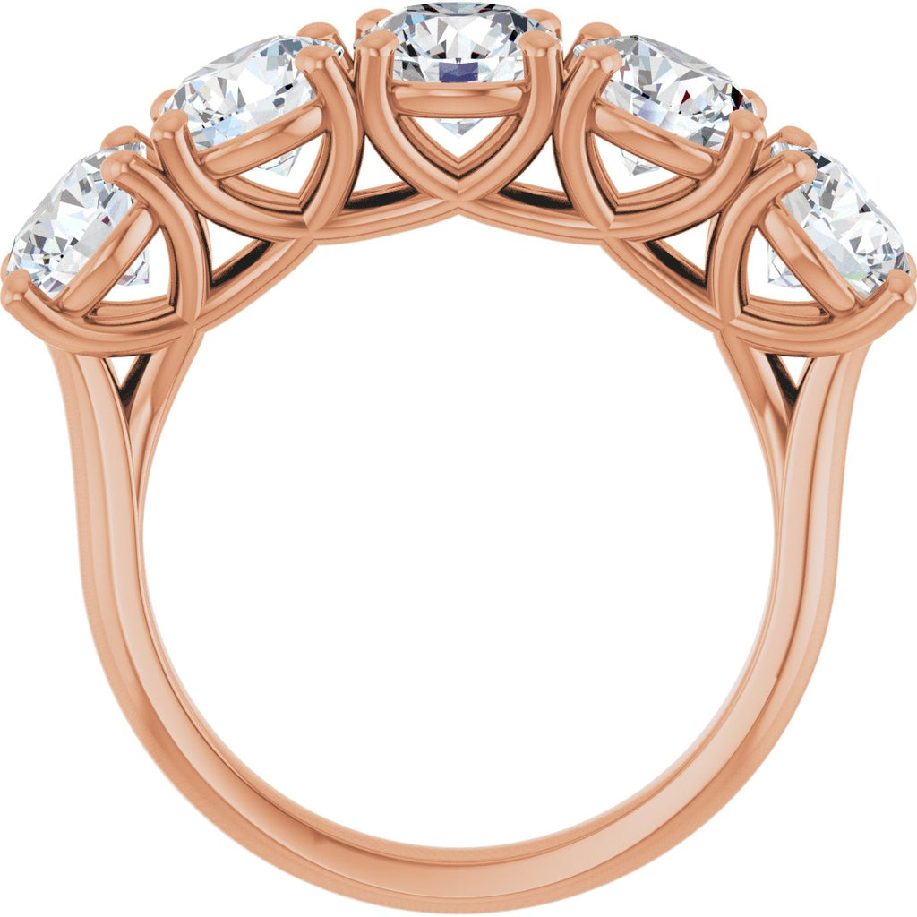 3 7/8 CTW Natural Diamond Anniversary Band in 14k rose gold
