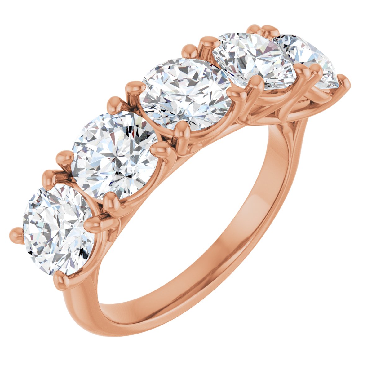 3 7/8 CTW Natural Diamond Anniversary Band in 14k rose gold