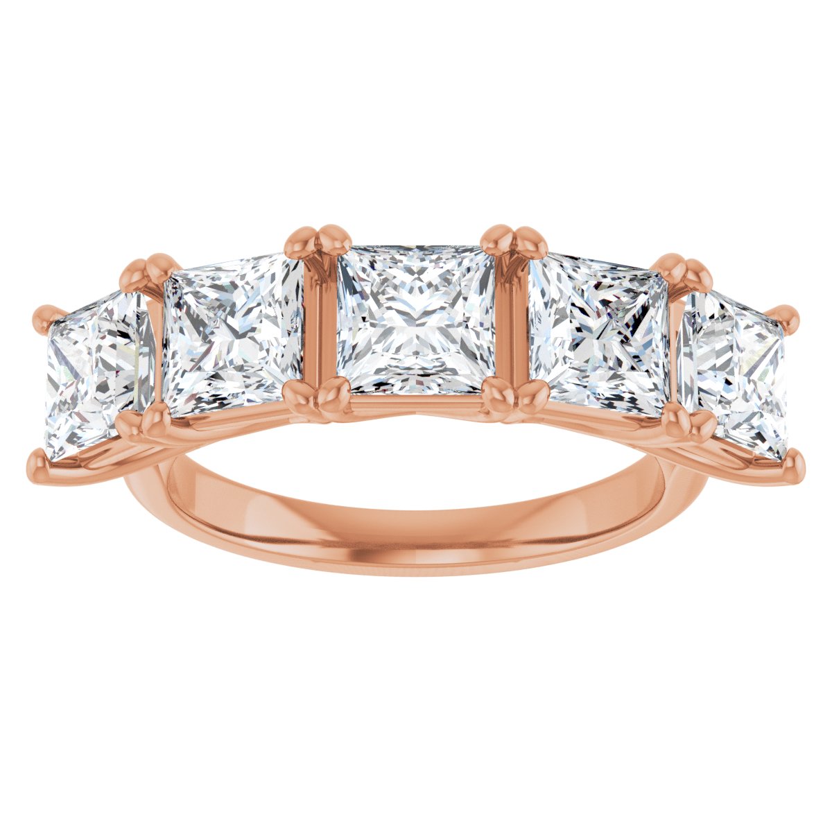 4 5/8 CTW Natural Diamond Anniversary Band in 14k rose gold