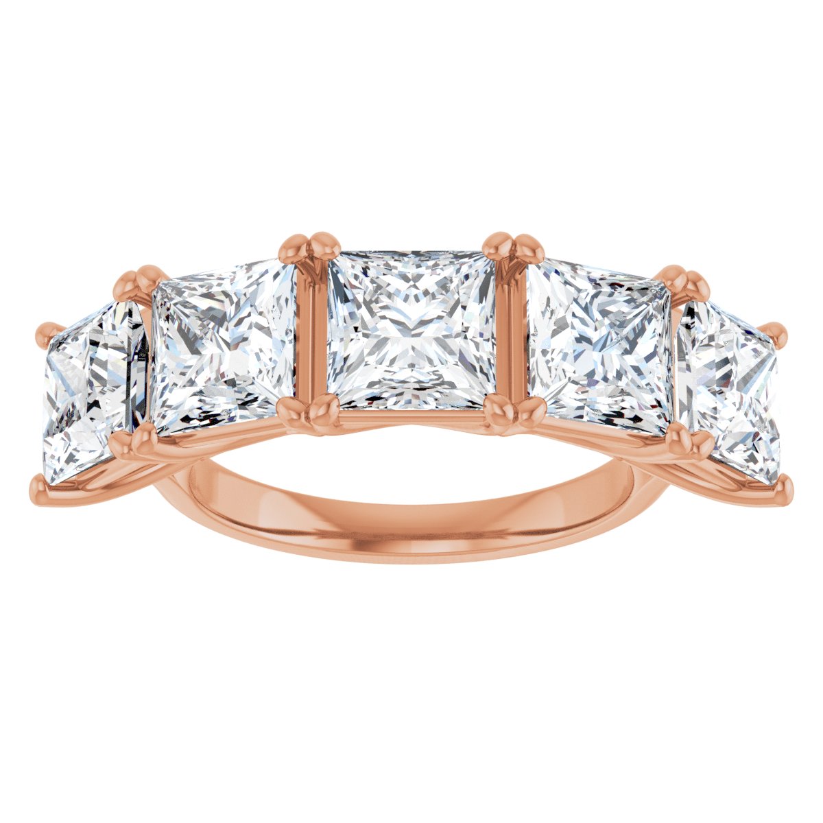 7 CTW Lab-Grown Diamond Anniversary Band in 14k rose gold