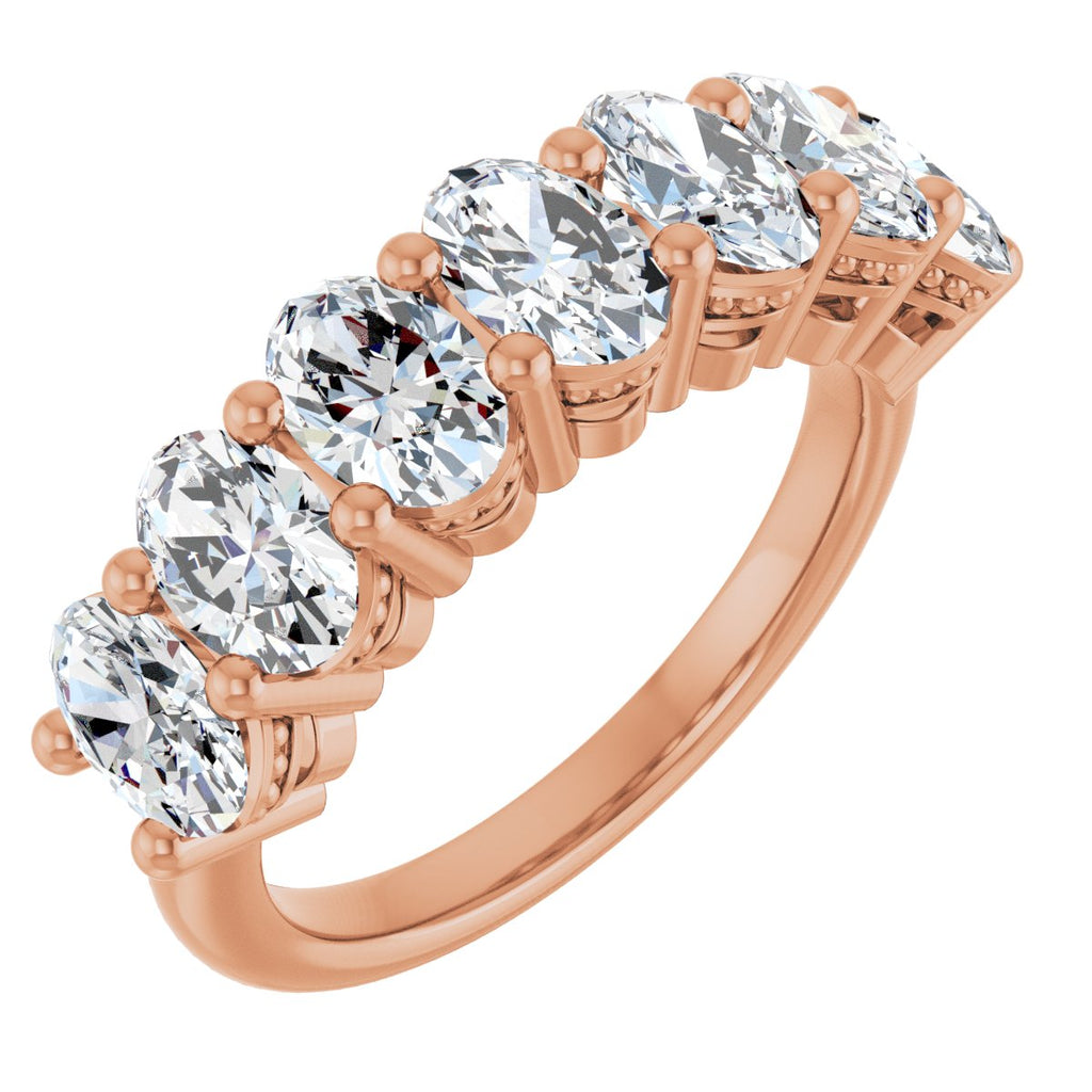 2 3/4 CTW Lab-Grown Diamond Anniversary Band in 14k rose gold