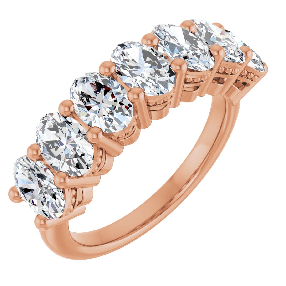 2 3/4 CTW Lab-Grown Diamond Anniversary Band in 14k rose gold