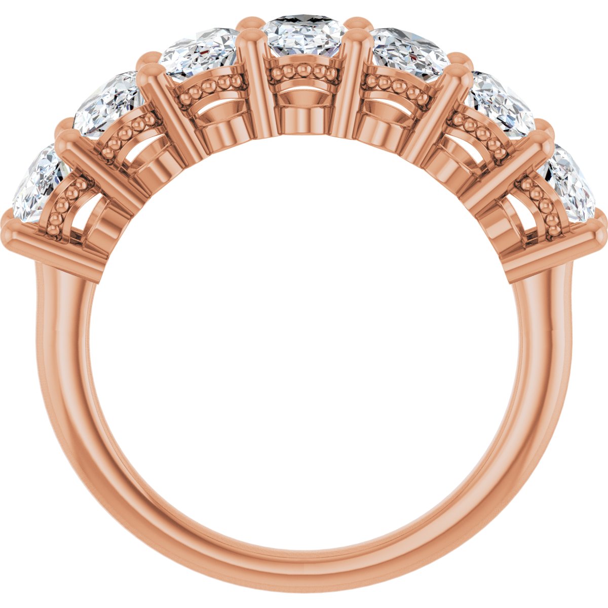 2 3/4 CTW Lab-Grown Diamond Anniversary Band in 14k rose gold