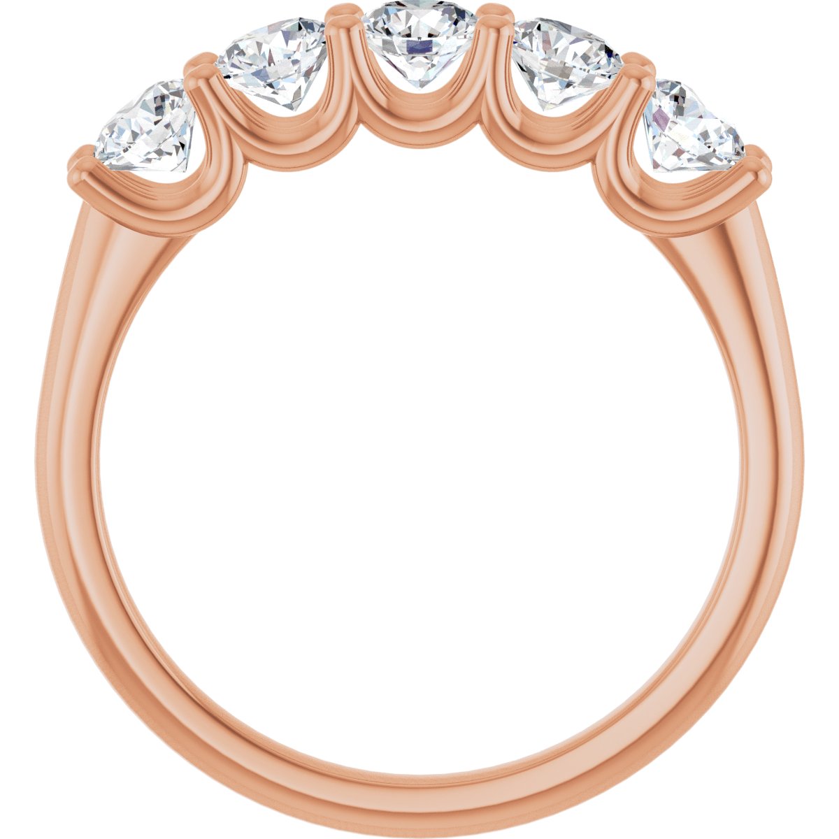 1 CTW Natural Diamond Anniversary Band in 14k rose gold