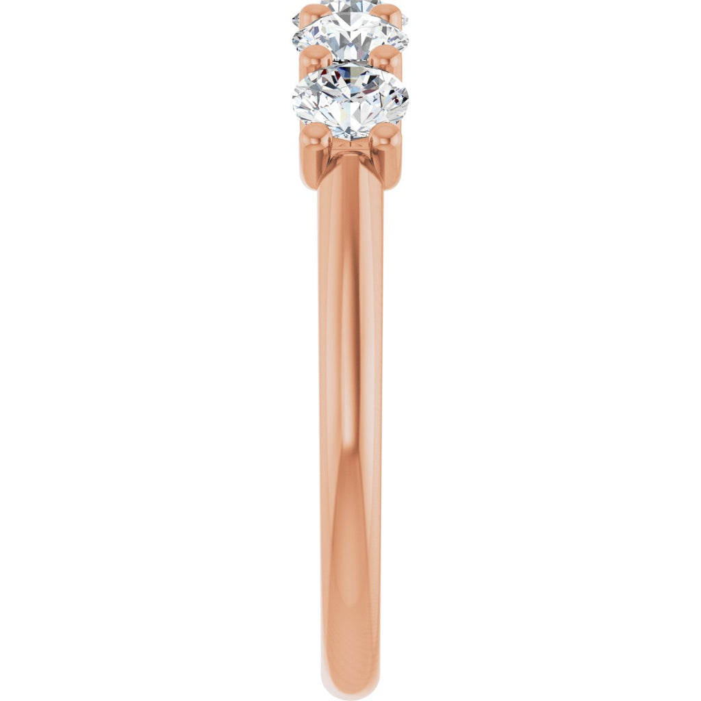 1 CTW Natural Diamond Anniversary Band in 14k rose gold
