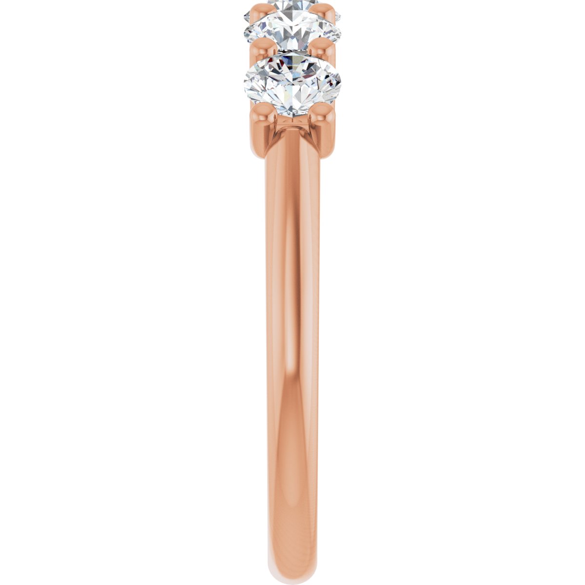 1 CTW Natural Diamond Anniversary Band in 14k rose gold