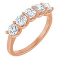 1 CTW Natural Diamond Anniversary Band in 14k rose gold