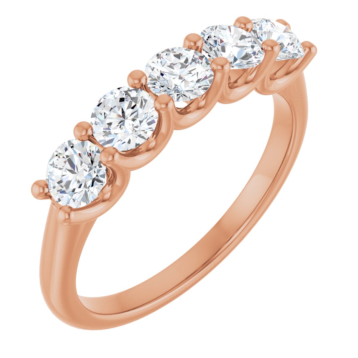 1 CTW Natural Diamond Anniversary Band in 14k rose gold