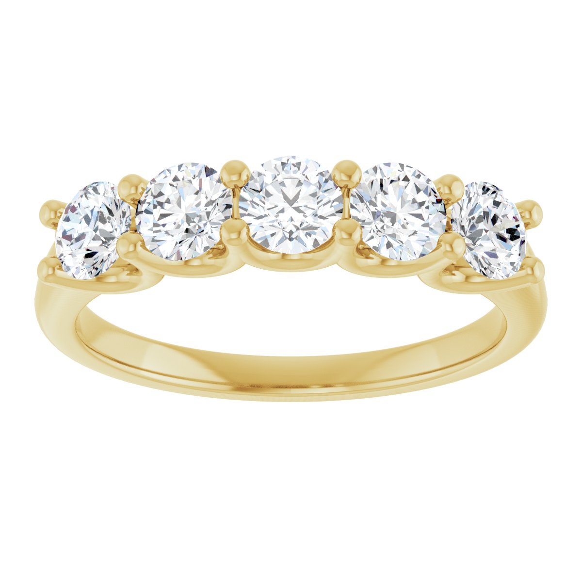1 CTW Natural Diamond Anniversary Band in 14k yellow gold