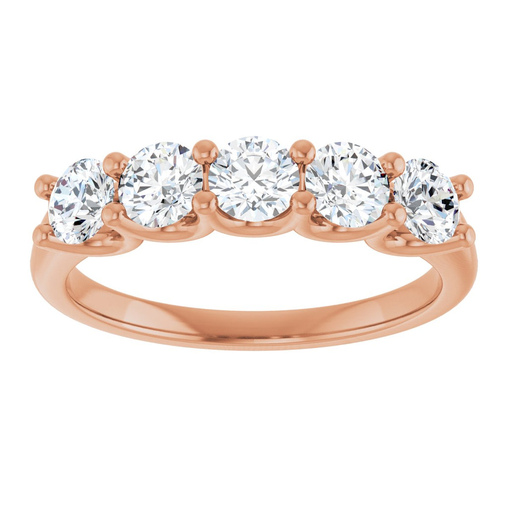 1 CTW Natural Diamond Anniversary Band in 14k rose gold