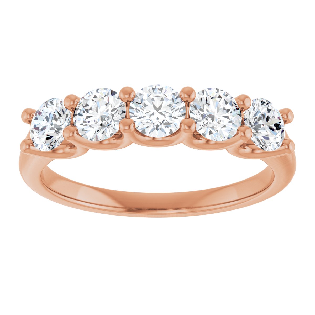1 CTW Natural Diamond Anniversary Band in 14k rose gold