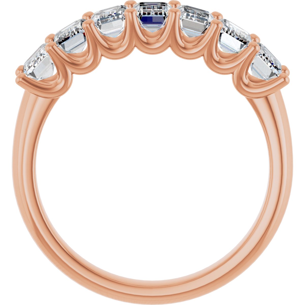 2 1/6 CTW Natural Diamond Anniversary Band in 14k rose gold