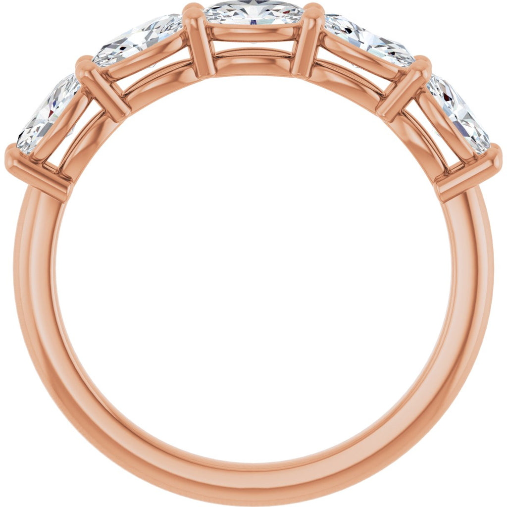 1 1/8 CTW Natural Diamond Annniversary Band in 14k rose gold