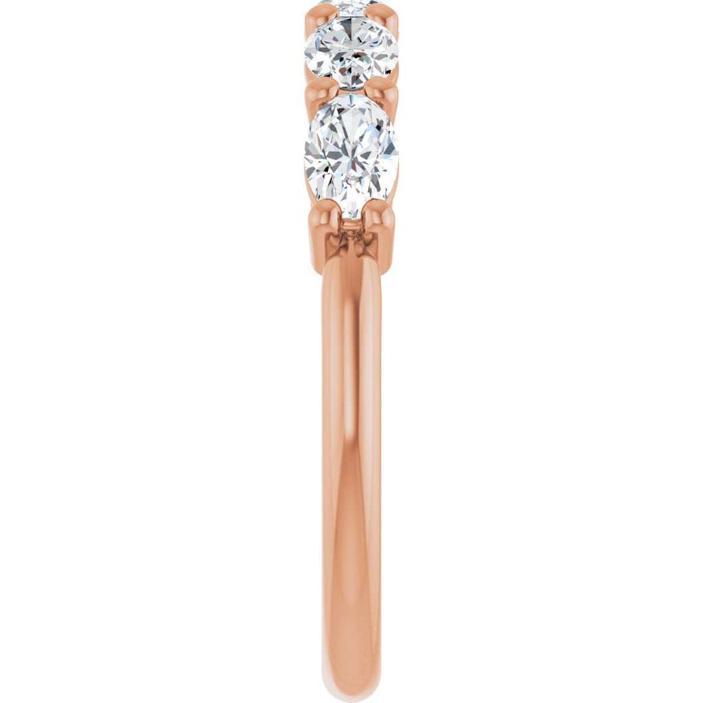 1 1/8 CTW Natural Diamond Annniversary Band in 14k rose gold