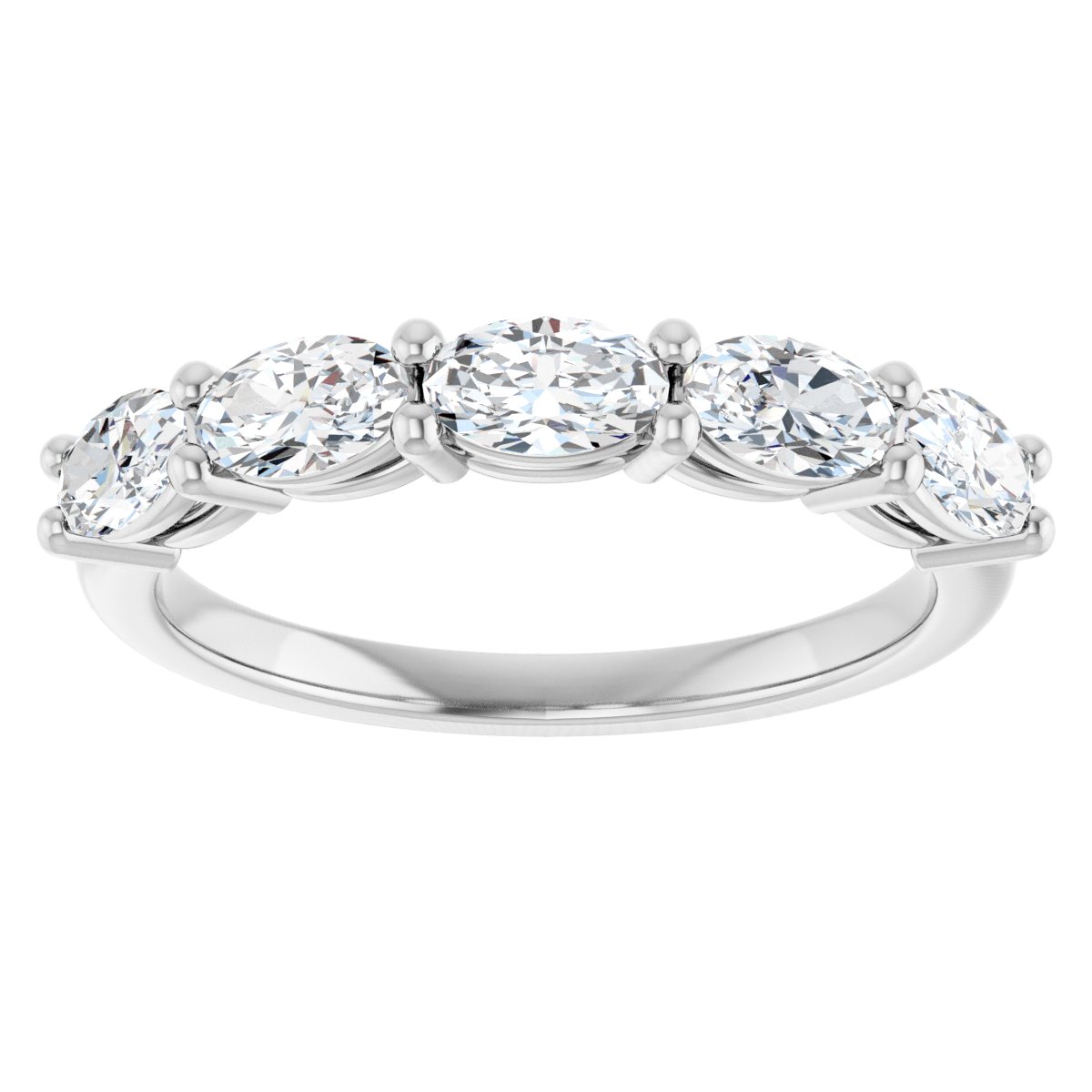 1 1/8 CTW Natural Diamond Annniversary Band in 14k white gold