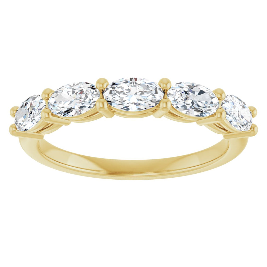 1 1/8 CTW Natural Diamond Annniversary Band in 14k yellow gold