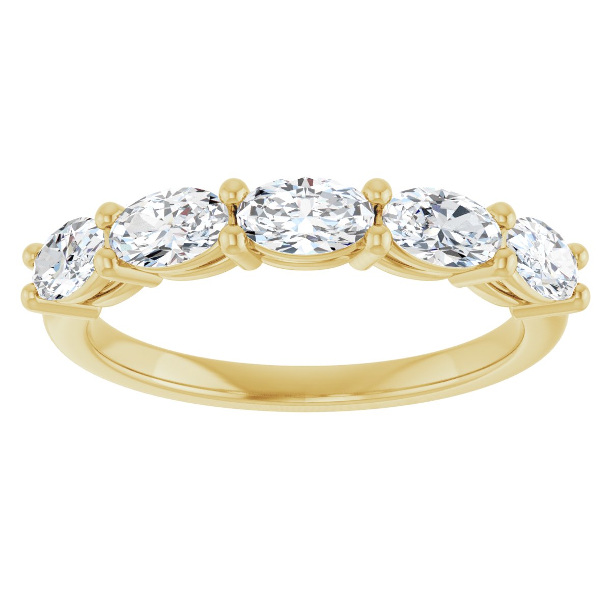 1 1/8 CTW Natural Diamond Annniversary Band in 14k yellow gold