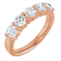 1 1/4 CTW Lab-Grown Diamond Anniversary Band in 14k rose gold