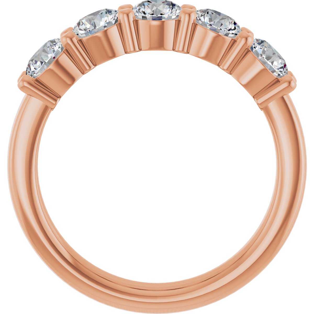 1 1/4 CTW Lab-Grown Diamond Anniversary Band in 14k rose gold