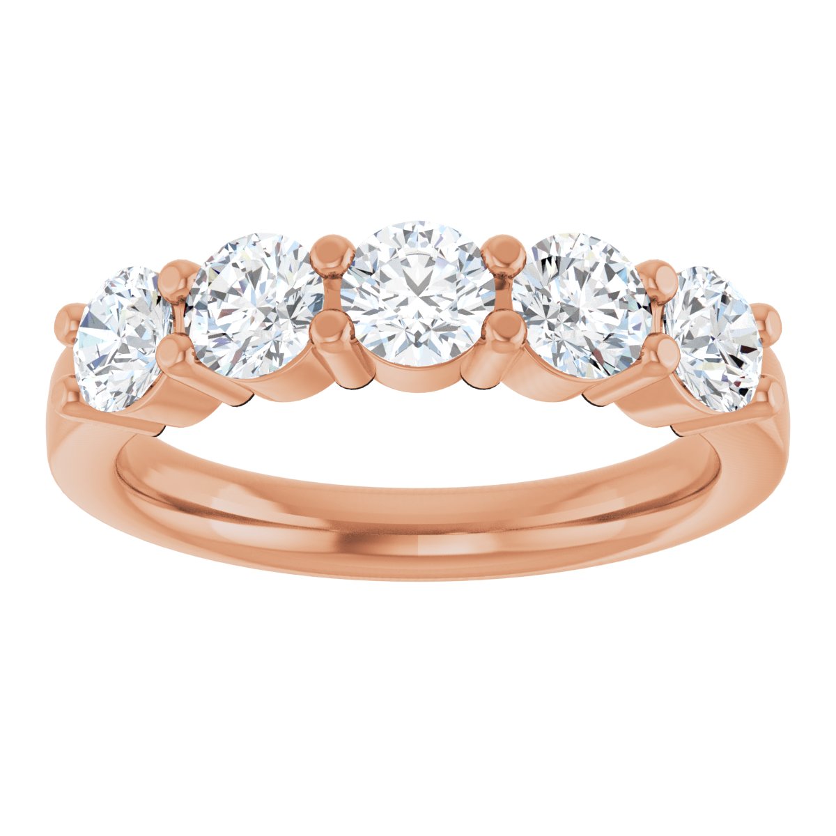 1 1/4 CTW Lab-Grown Diamond Anniversary Band in 14k rose gold