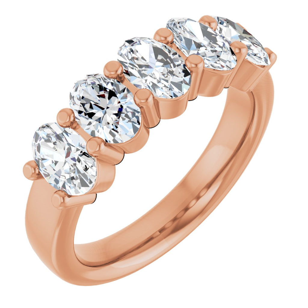 1 7/8 CTW Natural Diamond Anniversary Band in 14k rose gold