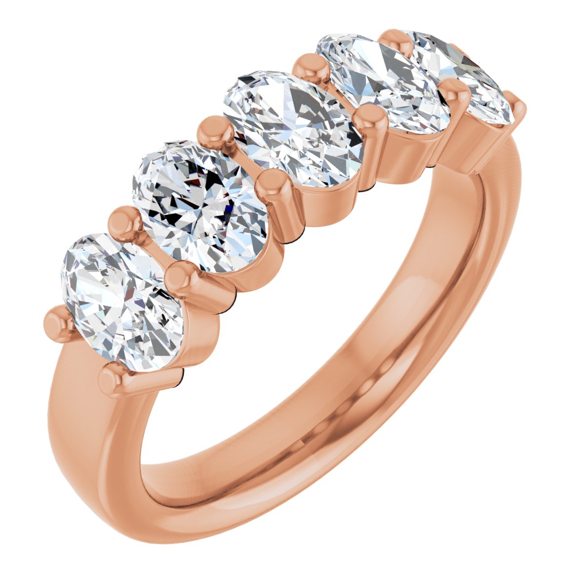 1 7/8 CTW Natural Diamond Anniversary Band in 14k rose gold