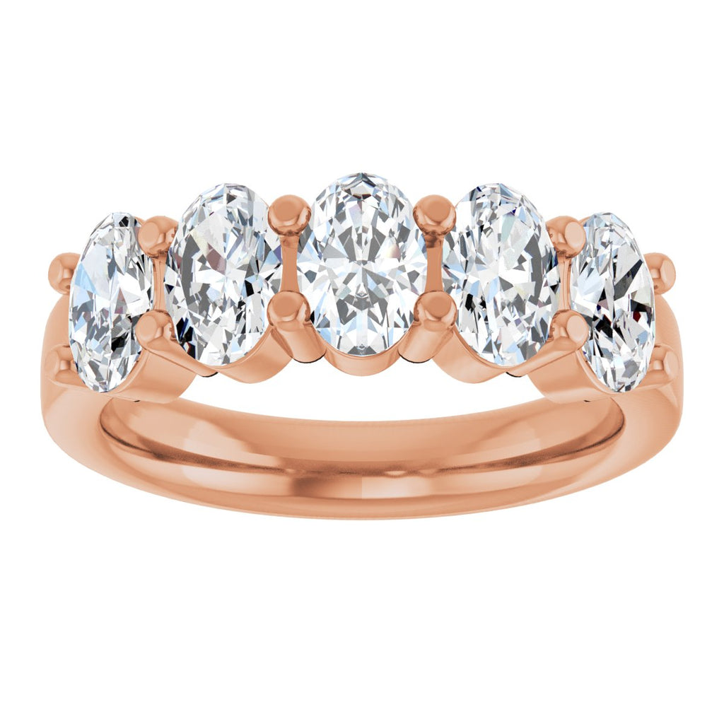 1 7/8 CTW Natural Diamond Anniversary Band in 14k rose gold