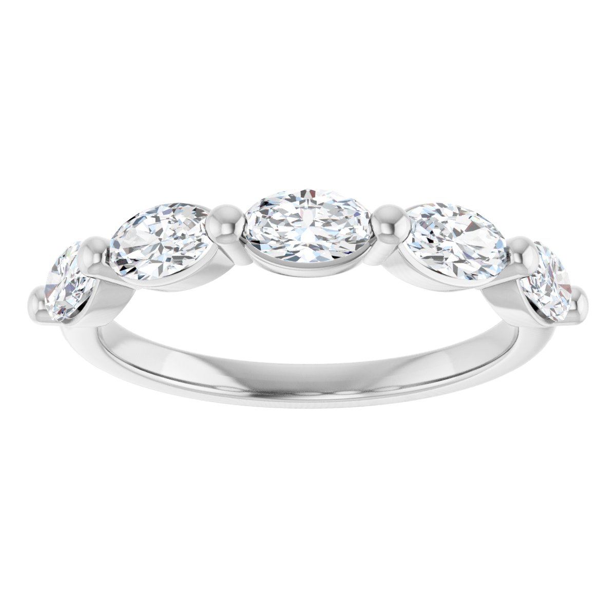 1 1/4 CTW Natural Diamond Annniversary Band in 14k white gold