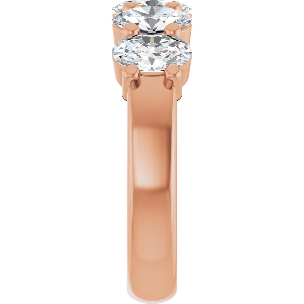 1 7/8 CTW Natural Diamond Anniversary Band in 14k rose gold
