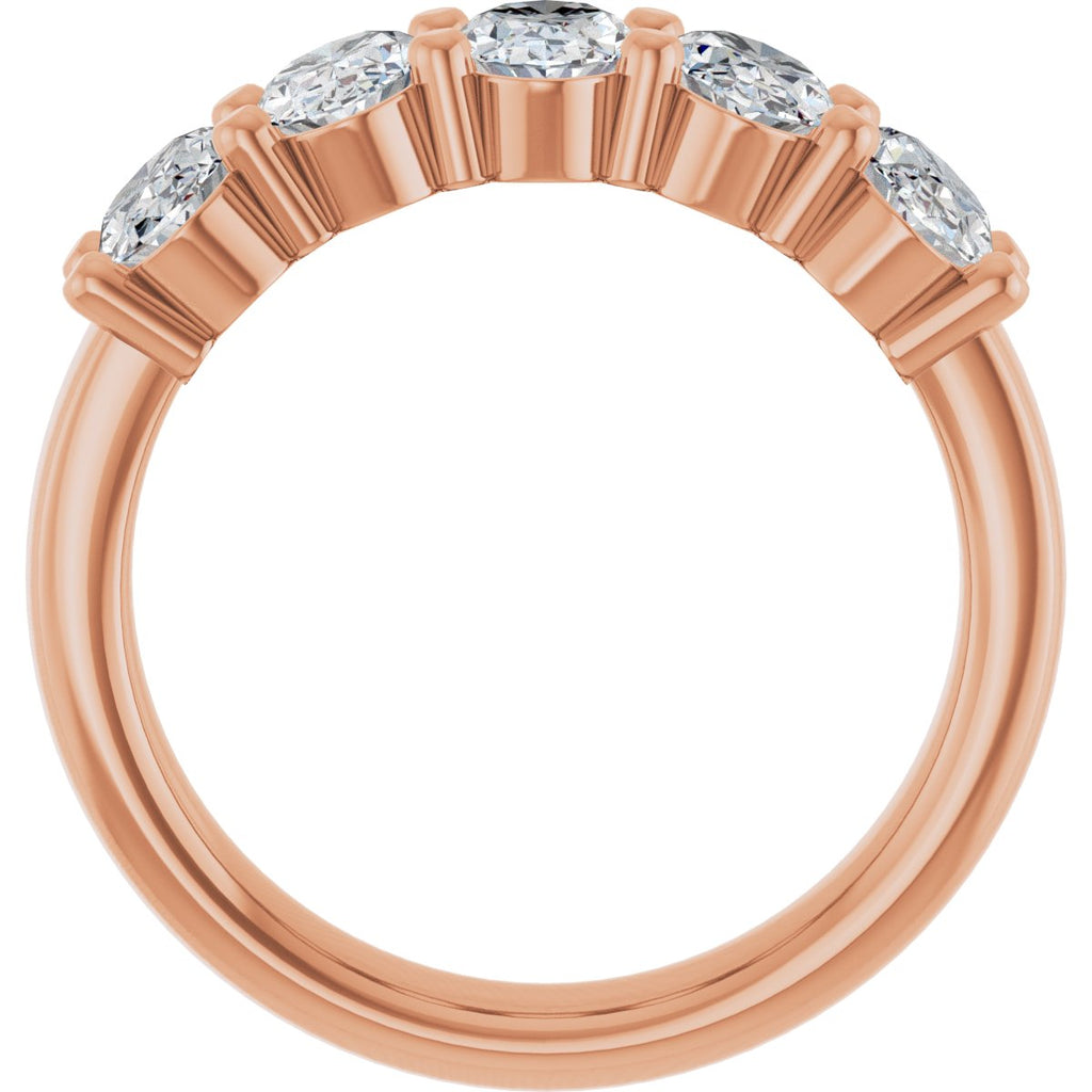 1 7/8 CTW Natural Diamond Anniversary Band in 14k rose gold