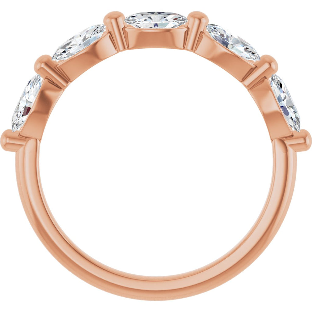1 1/4 CTW Natural Diamond Annniversary Band in 14k rose gold