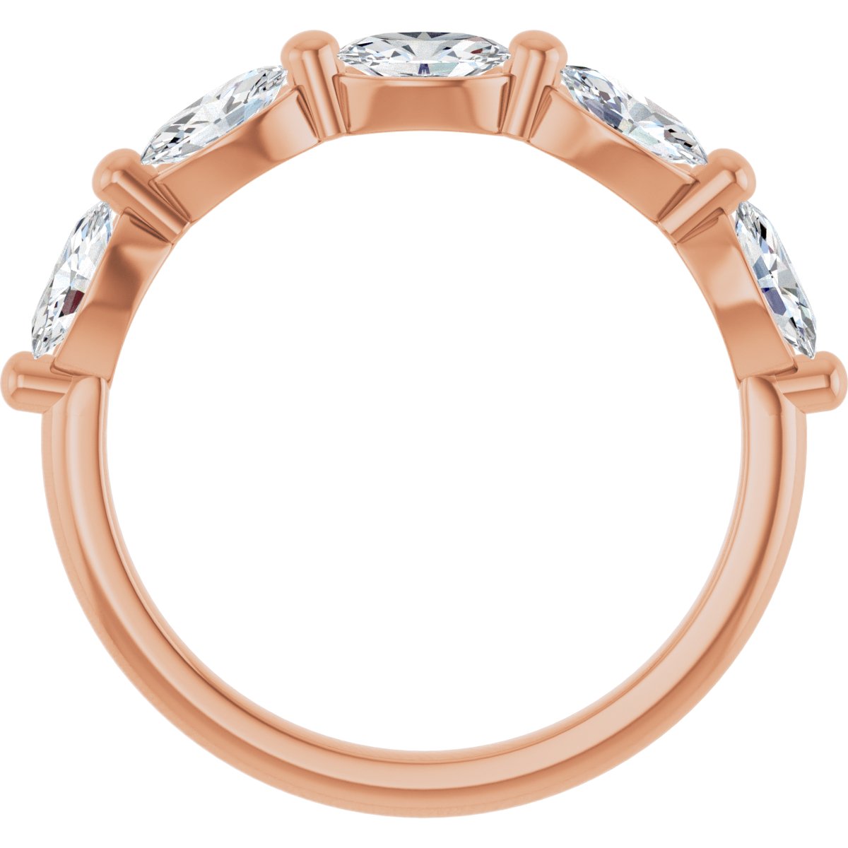 1 1/4 CTW Natural Diamond Annniversary Band in 14k rose gold
