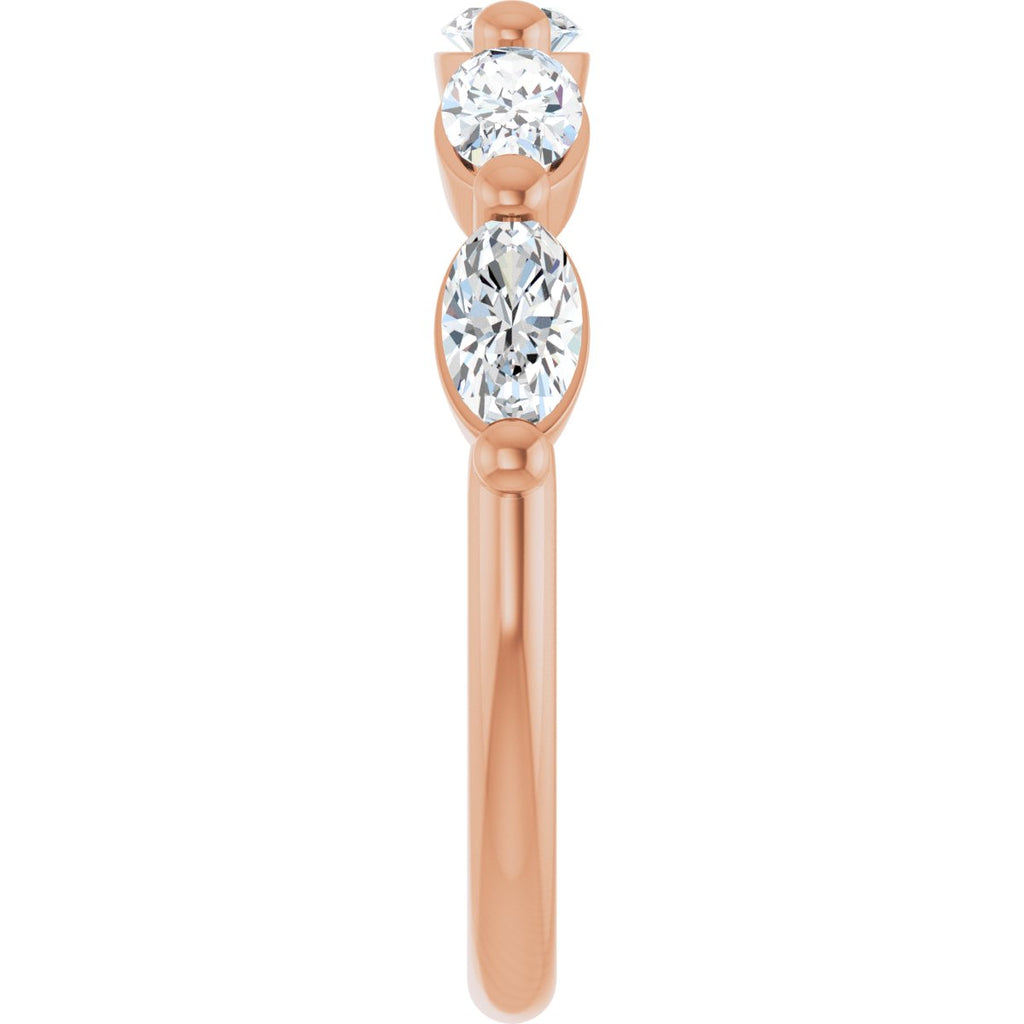 1 1/4 CTW Natural Diamond Annniversary Band in 14k rose gold