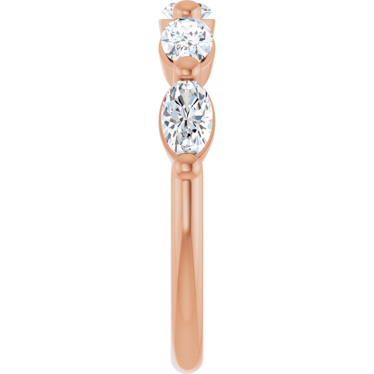 1 1/4 CTW Natural Diamond Annniversary Band in 14k rose gold