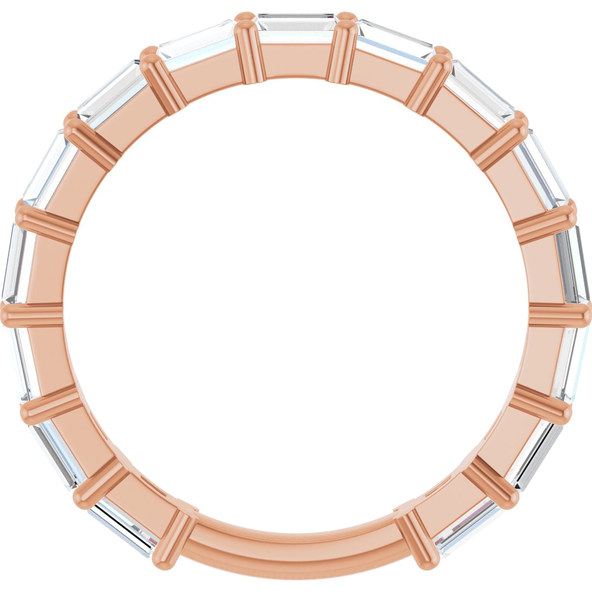 1 1/2 CTW Natural Diamond Anniversary Band in 14k rose gold