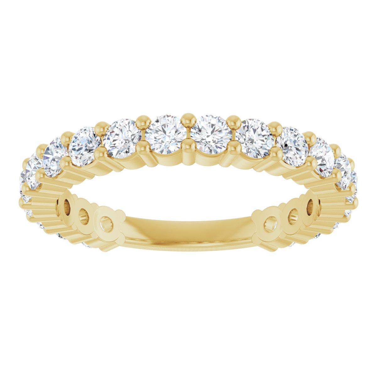 1 1/5 CTW Natural Diamond Anniversary Band in 14k yellow gold