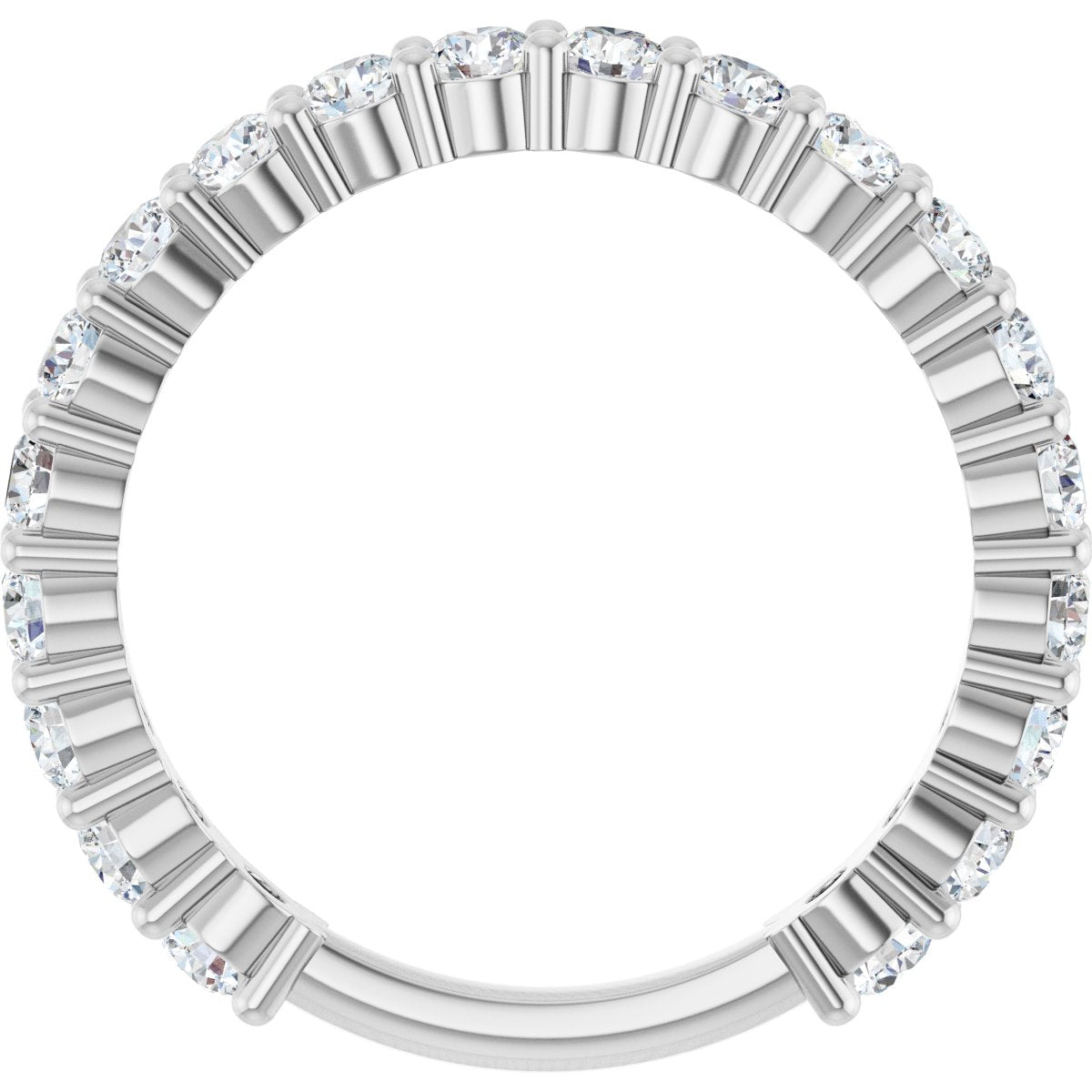 1 1/5 CTW Natural Diamond Anniversary Band in 14k white gold