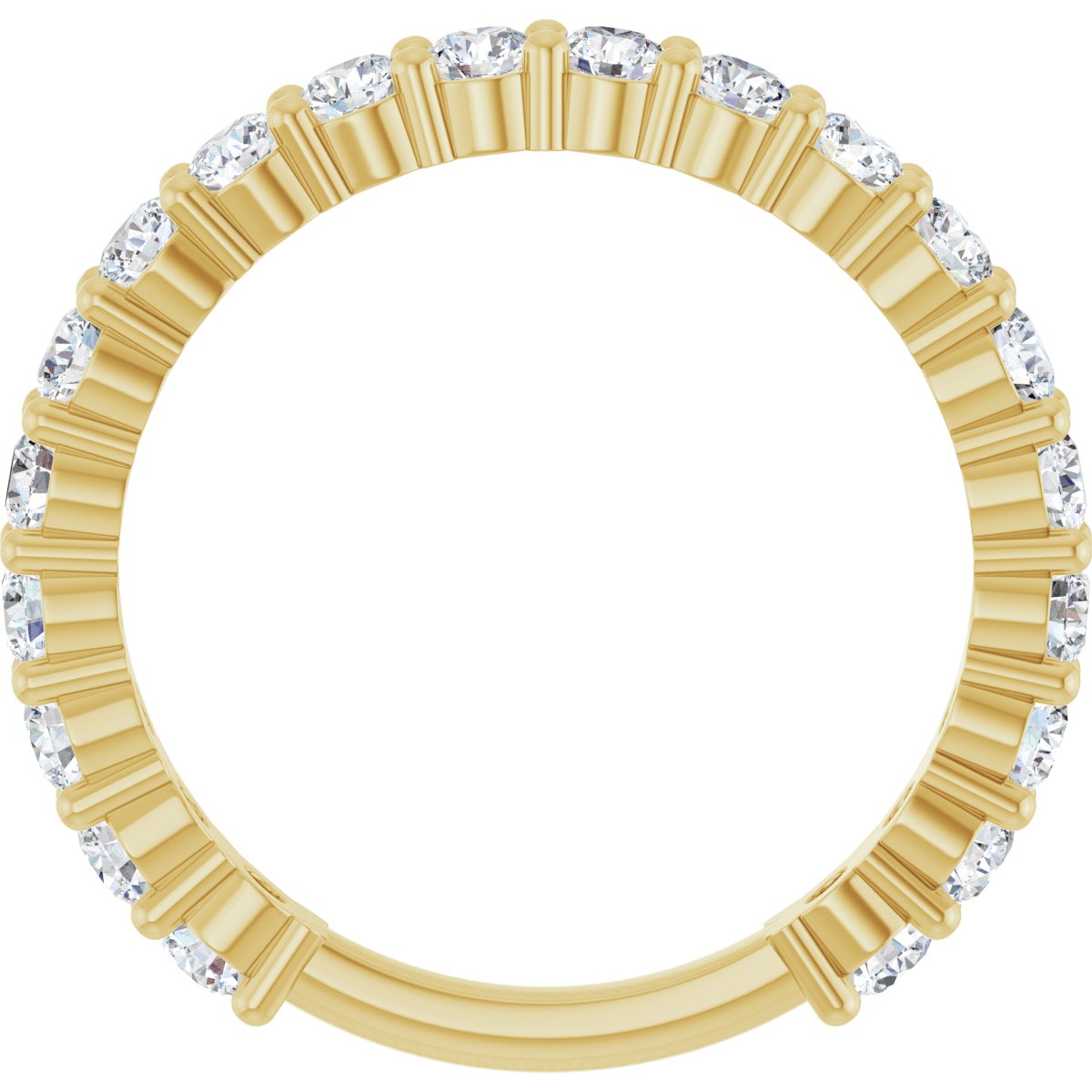 1 1/5 CTW Natural Diamond Anniversary Band in 14k yellow gold