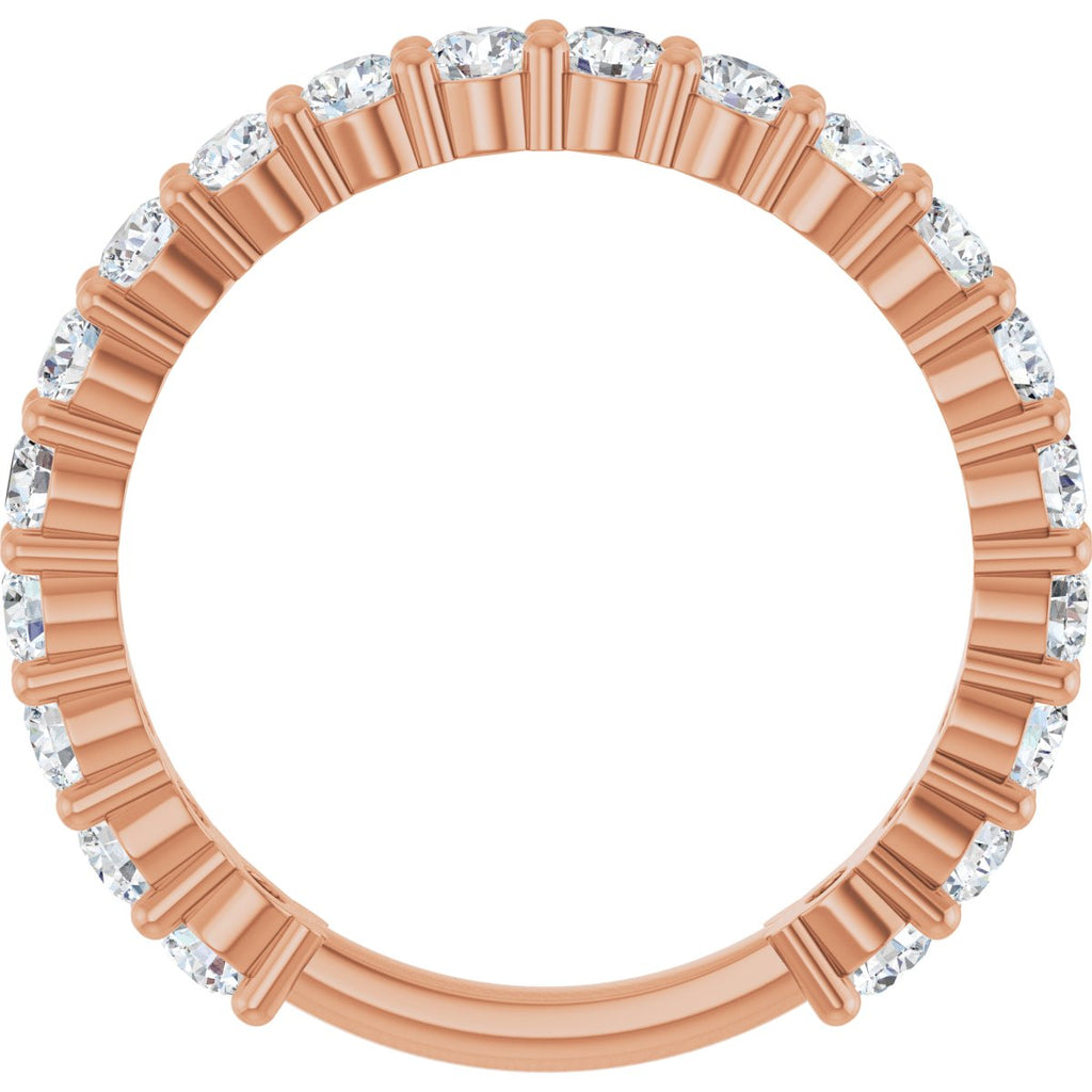 1 1/5 CTW Lab-Grown Diamond Anniversary Band in 14k rose gold