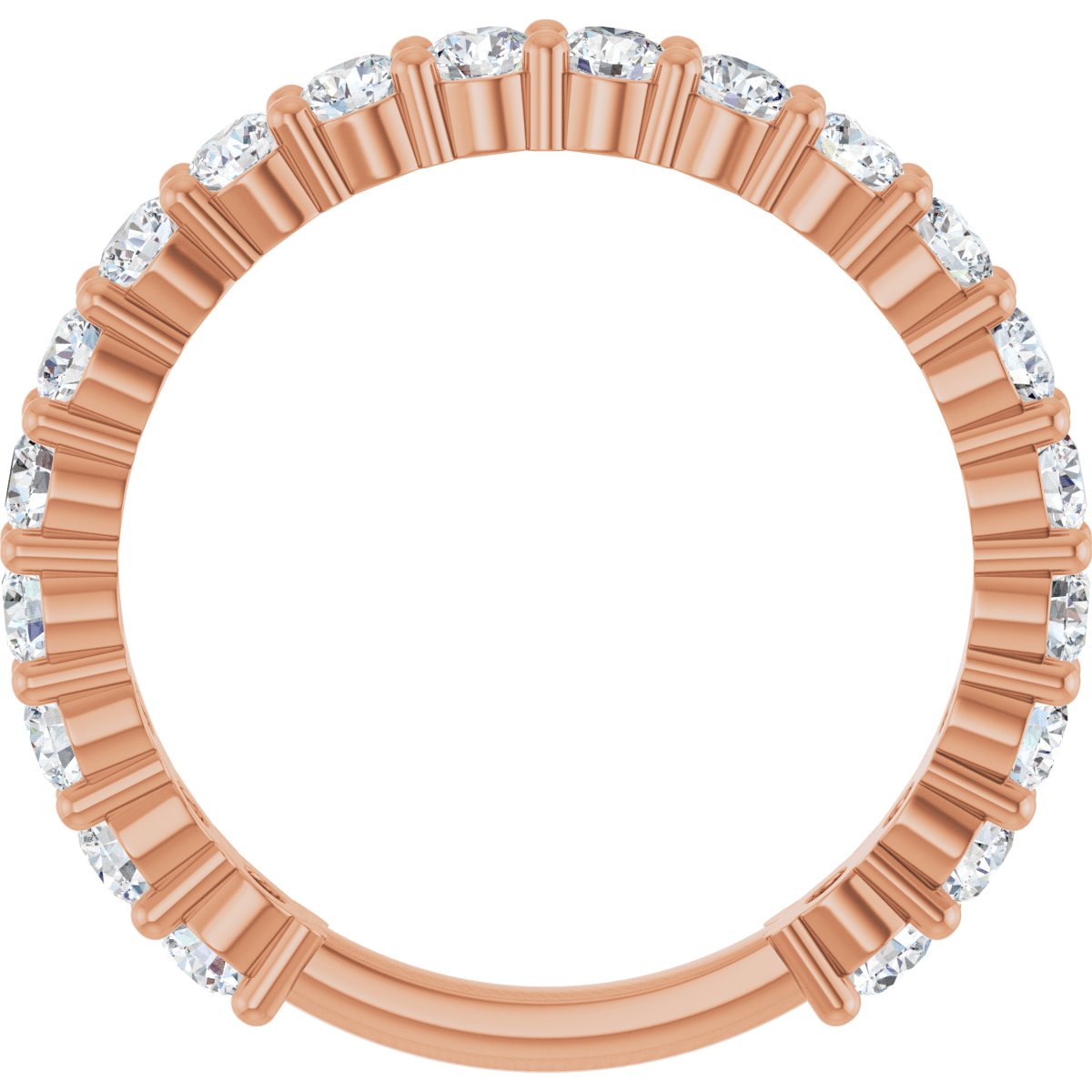 1 1/5 CTW Lab-Grown Diamond Anniversary Band in 14k rose gold
