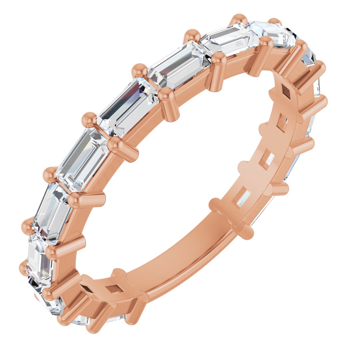1 1/2 CTW Natural Diamond Anniversary Band in 14k rose gold