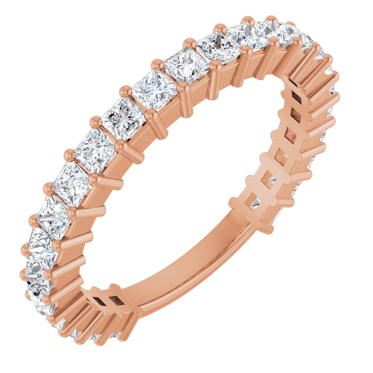 1 1/4 CTW Natural Diamond Anniversary Band in 14k rose gold