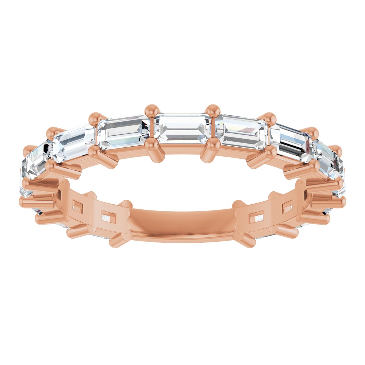 1 1/2 CTW Natural Diamond Anniversary Band in 14k rose gold