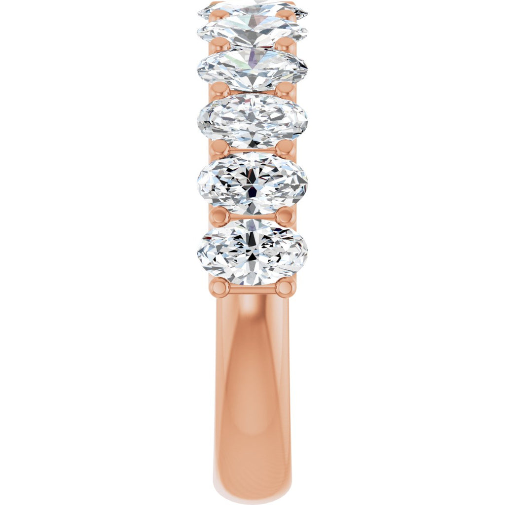 3 CTW Natural Diamond Anniversary Band in 14k rose gold