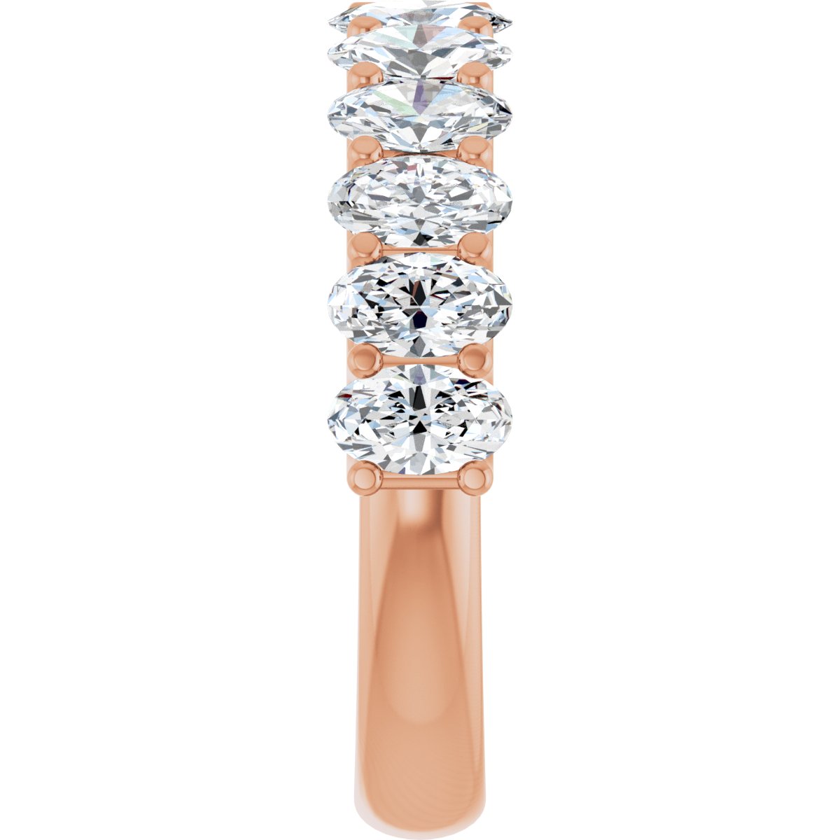3 CTW Natural Diamond Anniversary Band in 14k rose gold