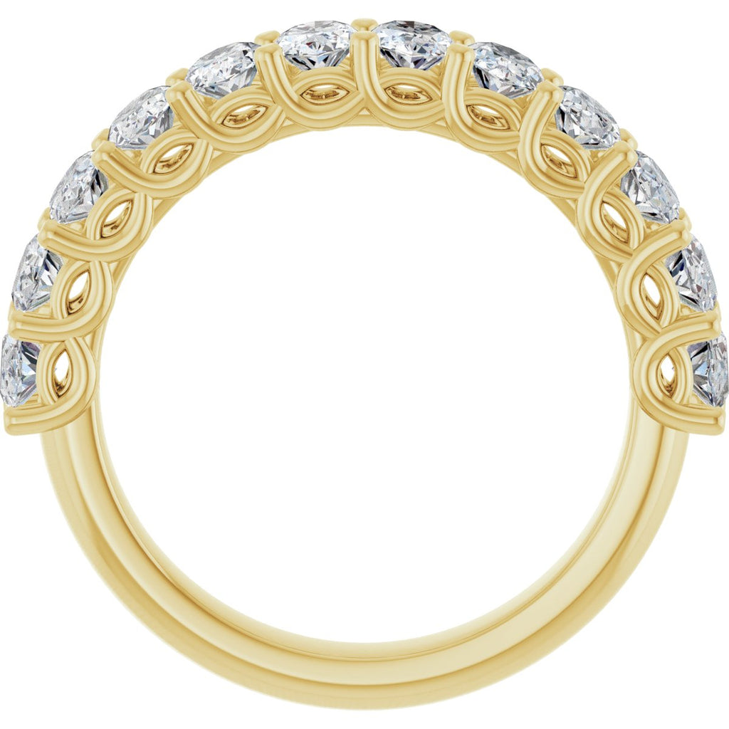 3 CTW Natural Diamond Anniversary Band in 14k yellow gold