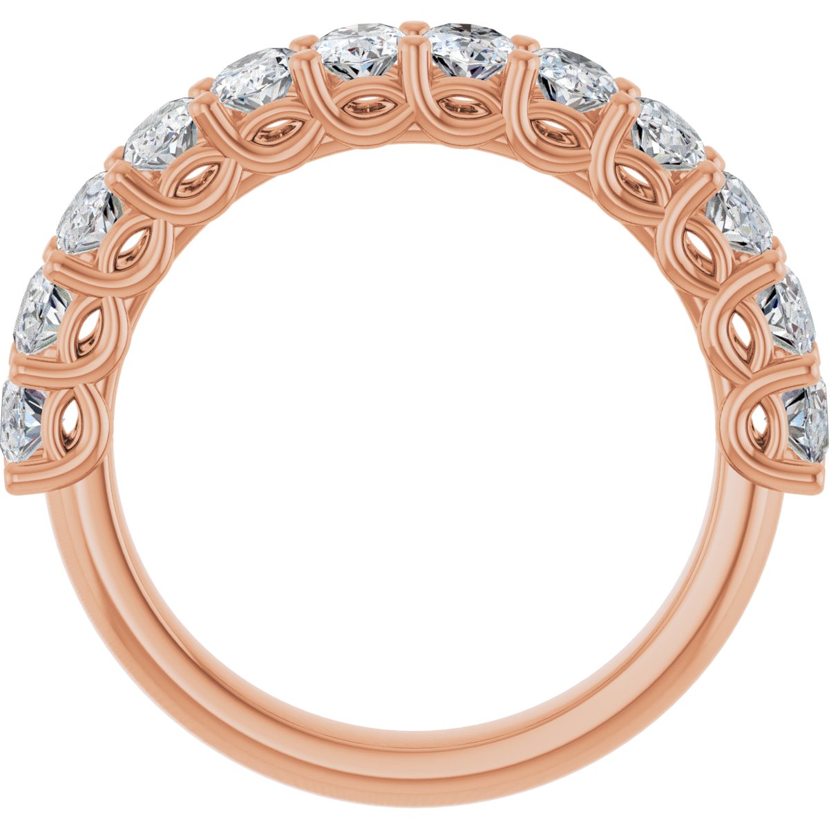 3 CTW Natural Diamond Anniversary Band in 14k rose gold